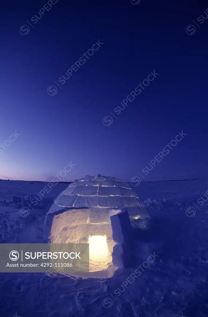 Canada,Nunavut,igloo on Baker Lake