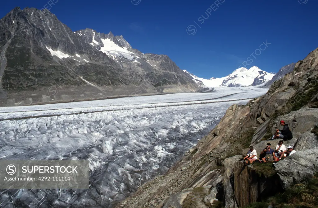 Switzerland, Aletsch, the glacier