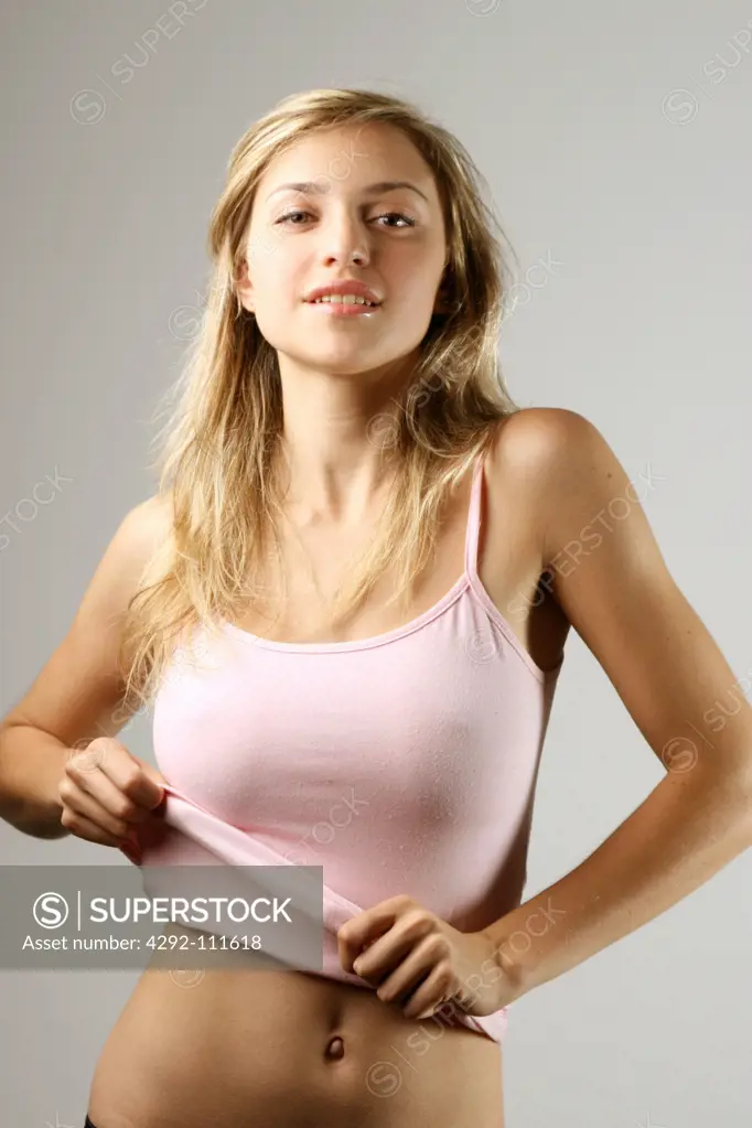 Woman undressing