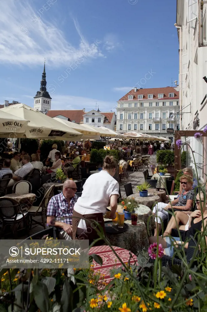 Estonia, Tallinn, Harju, Harjumaa, Town Hall Square restaurant