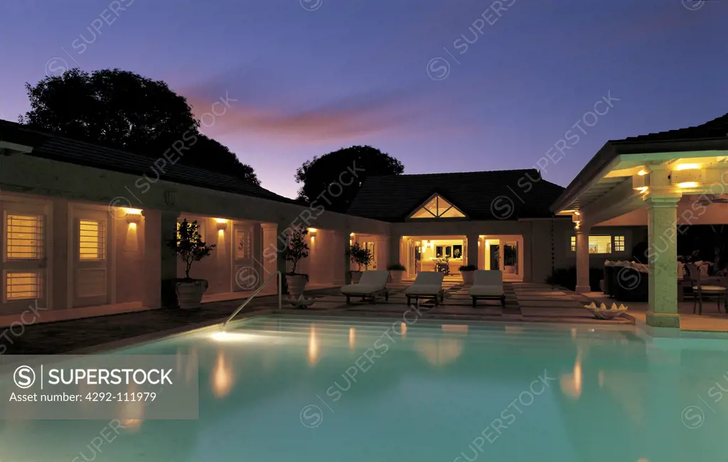 Dominican Republic, Santo Domingo, Casa de Campo, villa with swimming pool