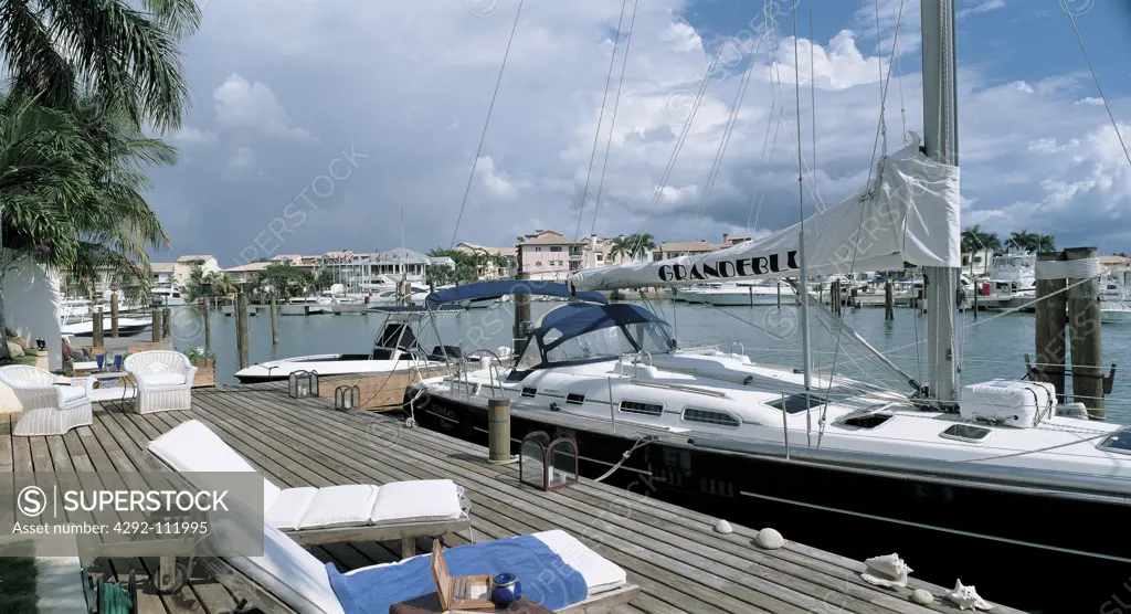 Dominican Republic, Santo Domingo,Casa de Campo resort overlooking the marina