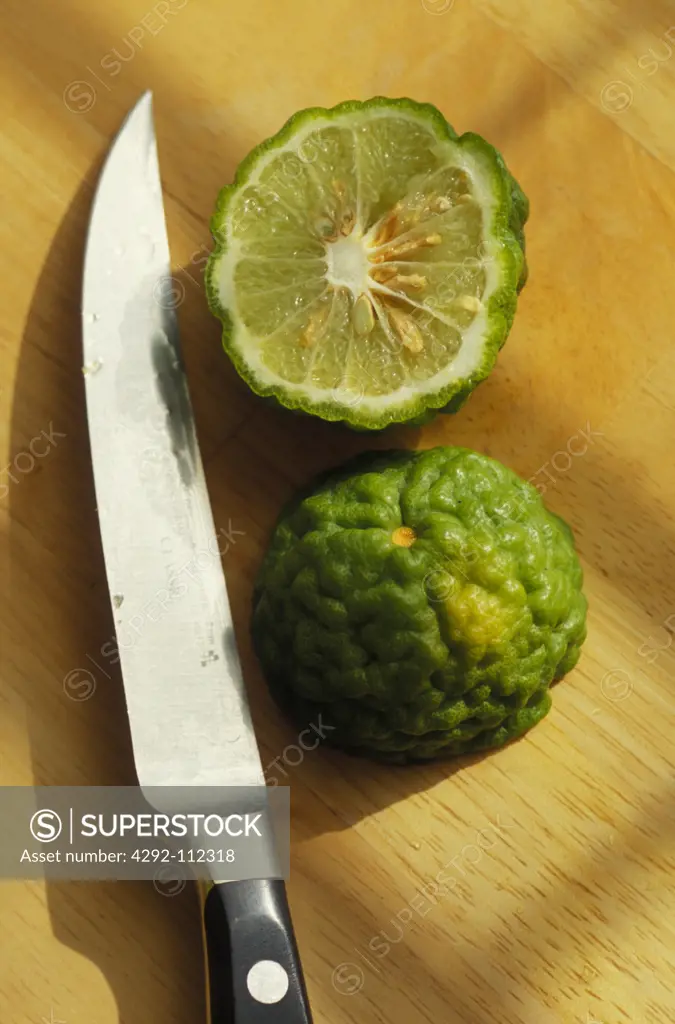 Thai lime cut in half