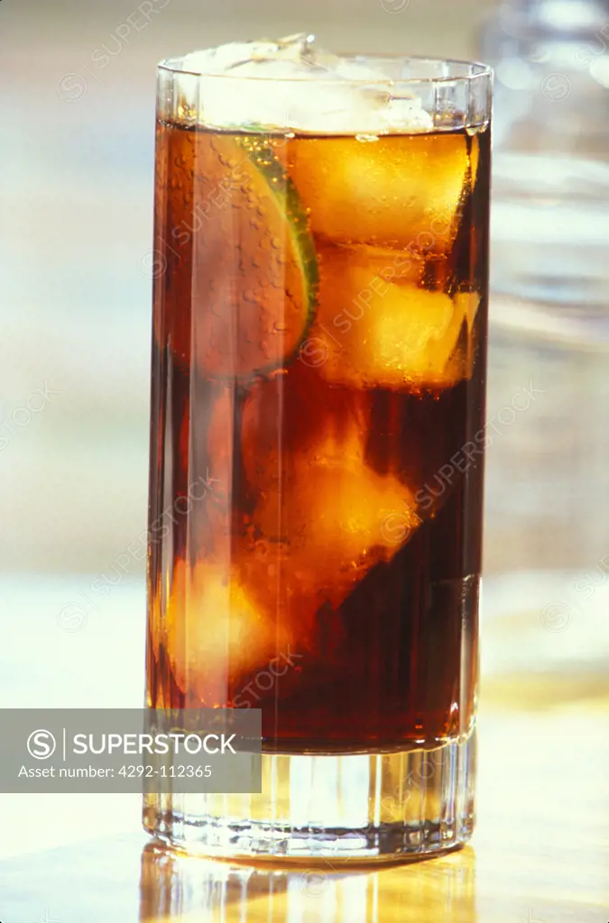 Diet cola in glass