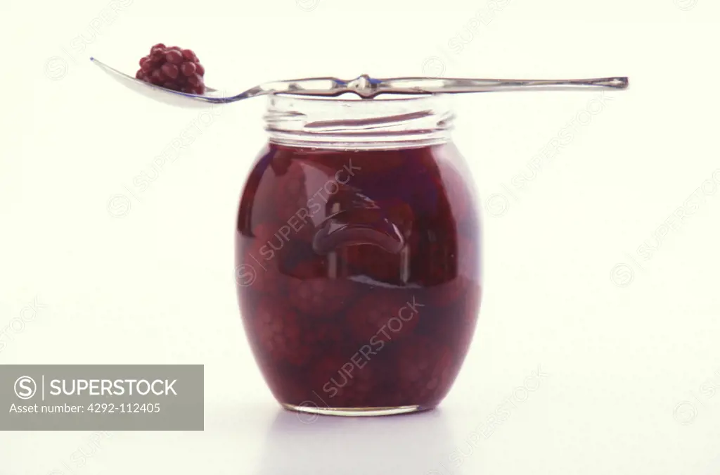 Blackberries in jar