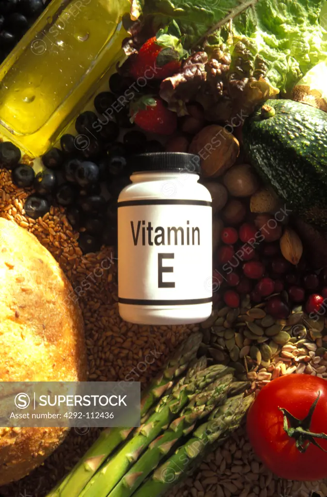 Vitamin E and assorted vegetables and fruit