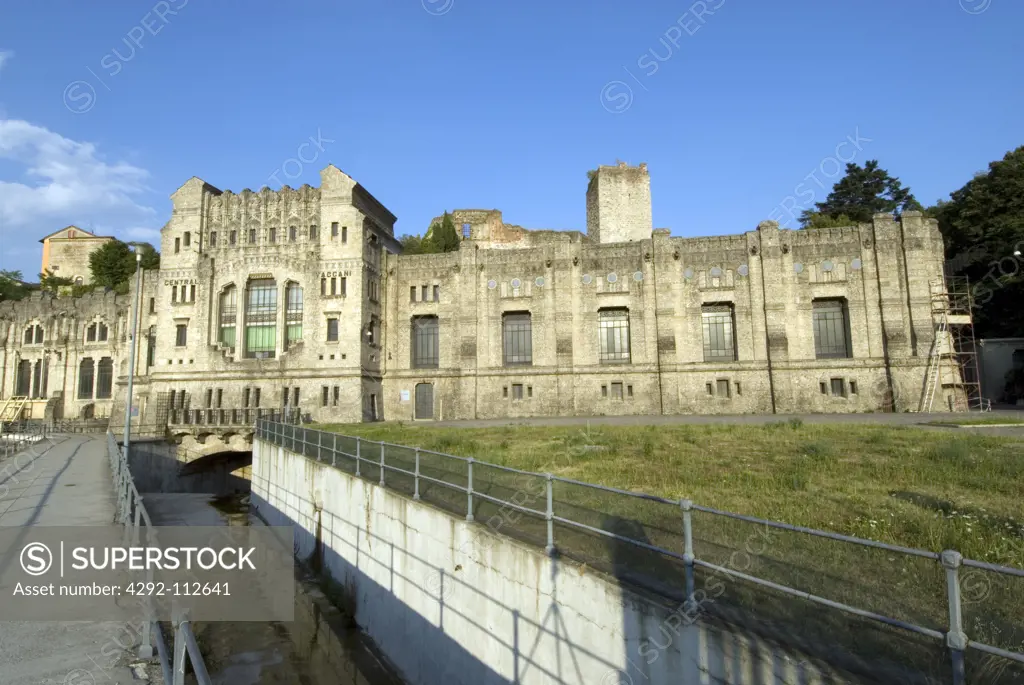 Italy, Lombardy, Trezzo d'Adda. Taccanis hydroelectric power plant built on 1906