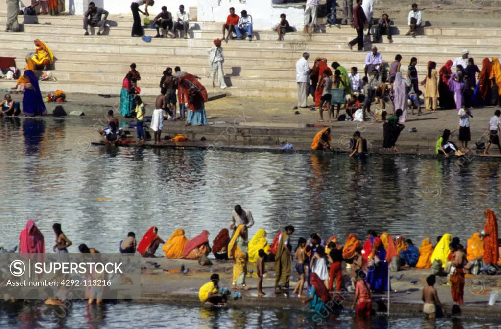India, Rajasthan, Pushkar, the holy lake