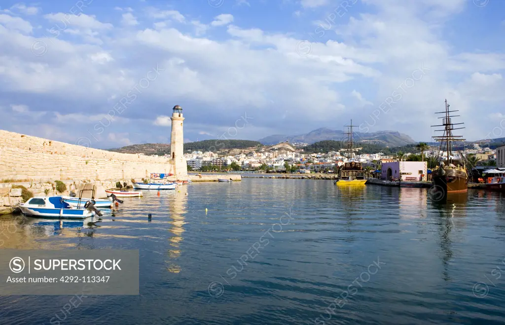 Greece, Crete, Rethymnon harbour