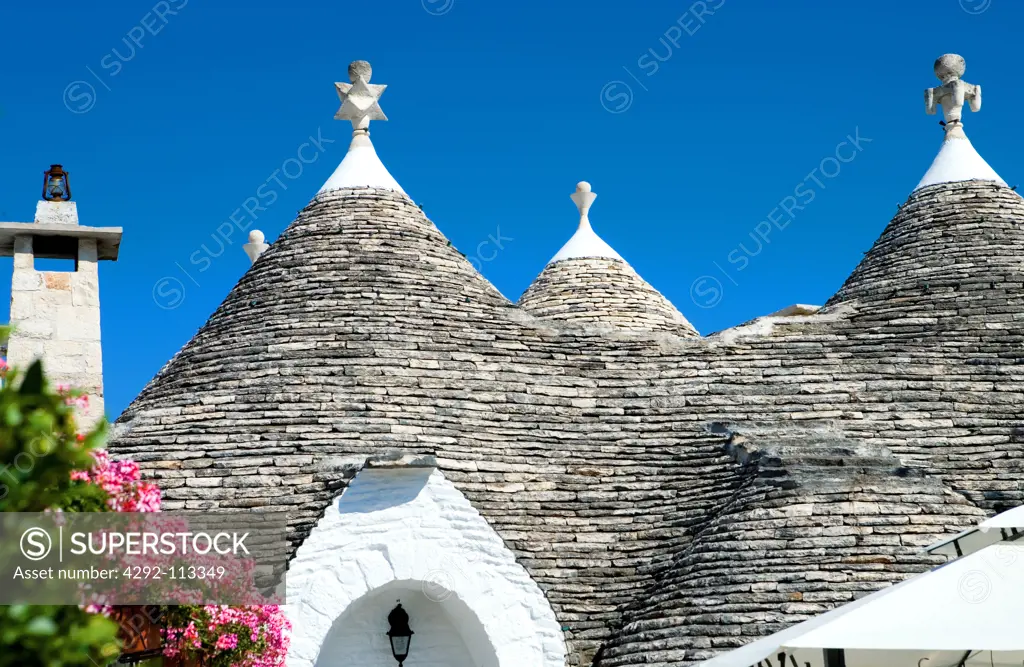 Italy, Apulia, Alberobello, the typical houses, called Trullo