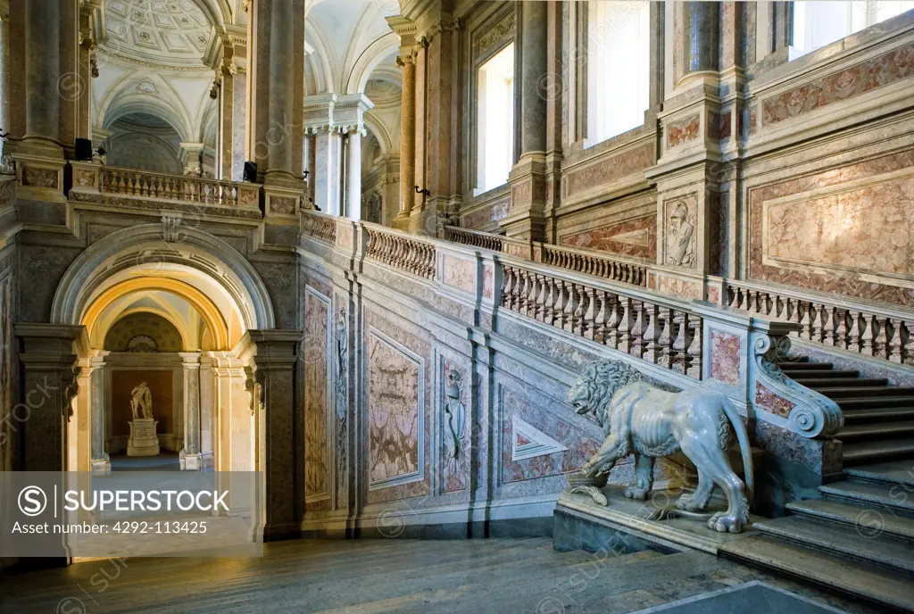 Italy, Campania, Caserta, interiors of the Royal Palace