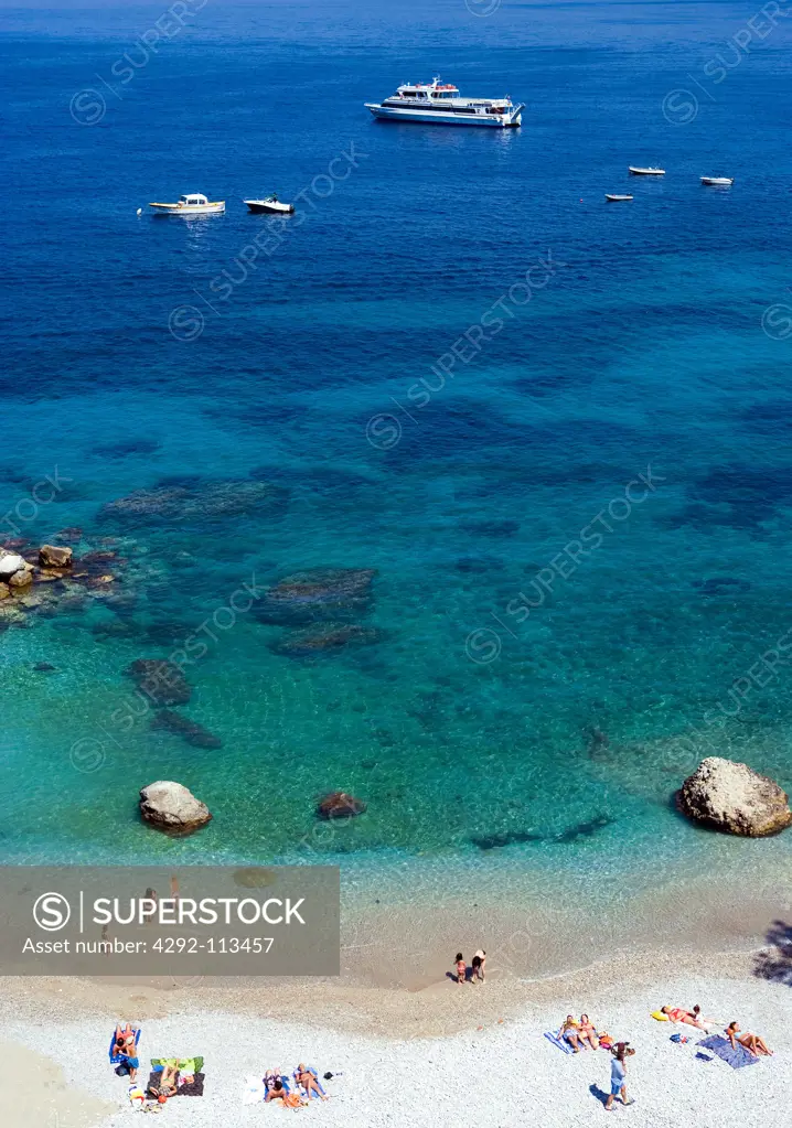 Italy. Campania.  Capri, Marina Grande beach