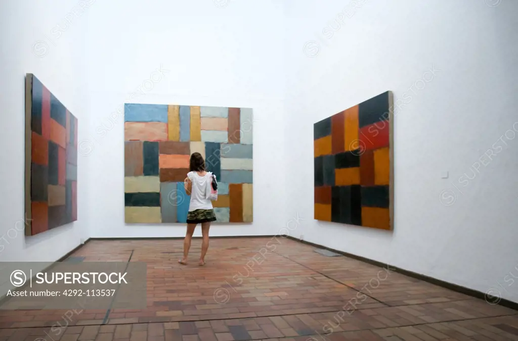 Spain, Barcelona, Sean Scully exibition at the Joan Miro foundation