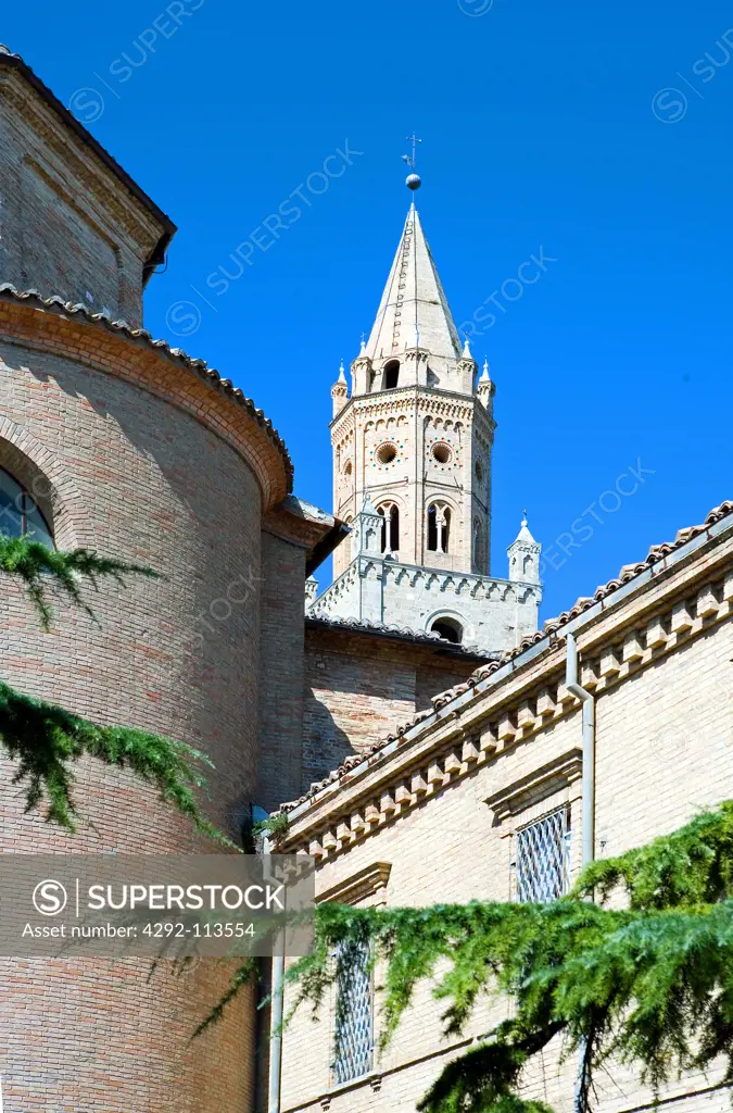 Italy. Abruzzo. Atri, the cathedral belltower