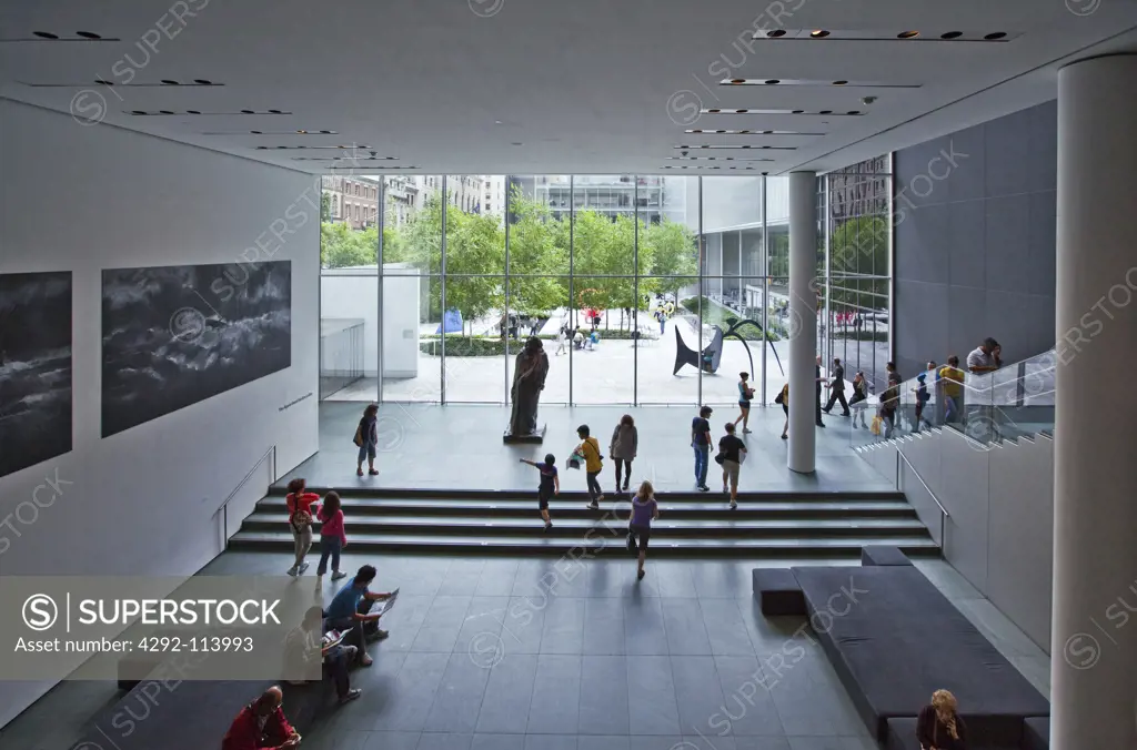 USA, New York, New York City, Manhattan, Museum of modern art, MOMA, the entrance hall
