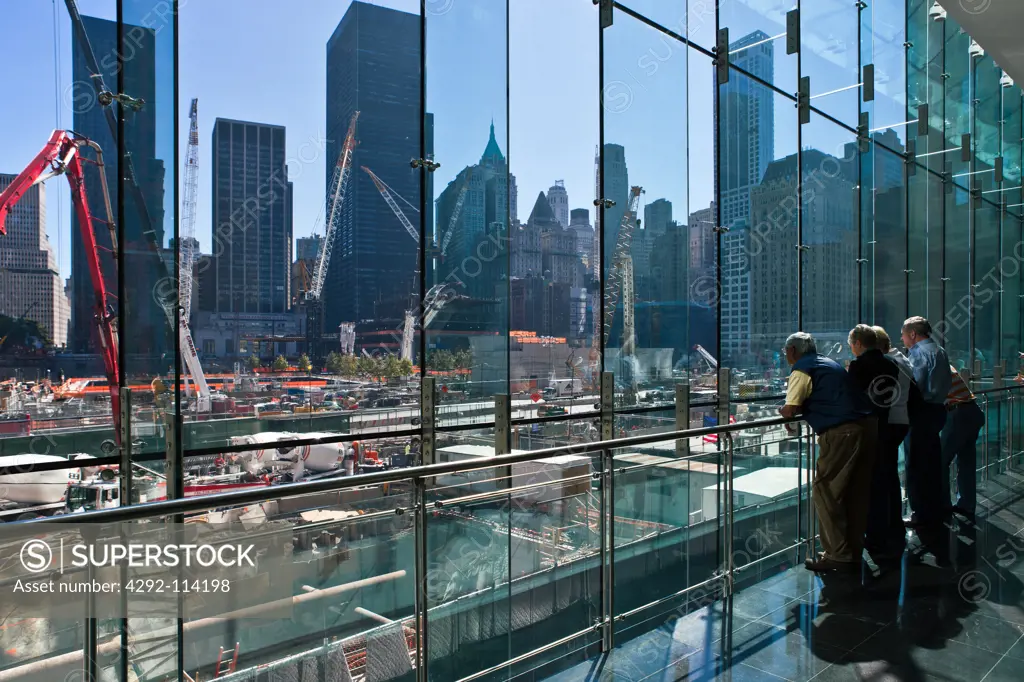 USA, New York City. Ground Zero, view from World Financial Center
