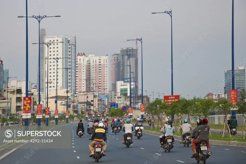 Asia, Vietnam, Ho Chi Minh City, traffic