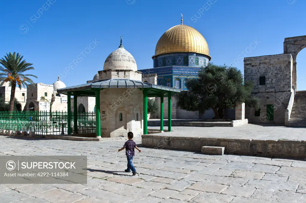 Israel, Jerusalem, Dome of the Rock mosque on the Temple Mount