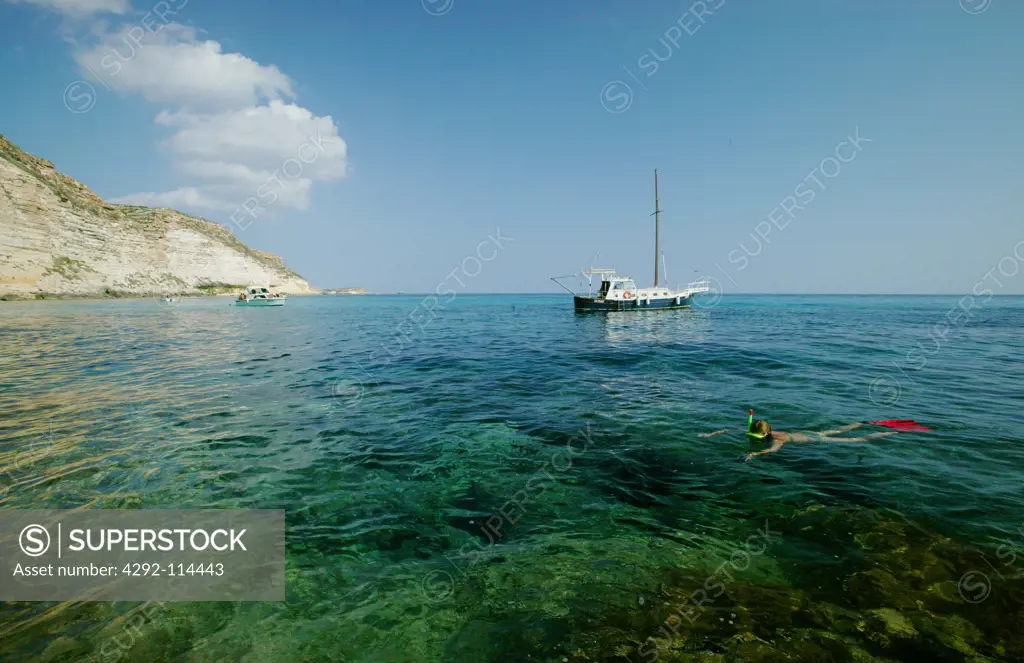Italy, Sicily, Lampedusa, snorkeling