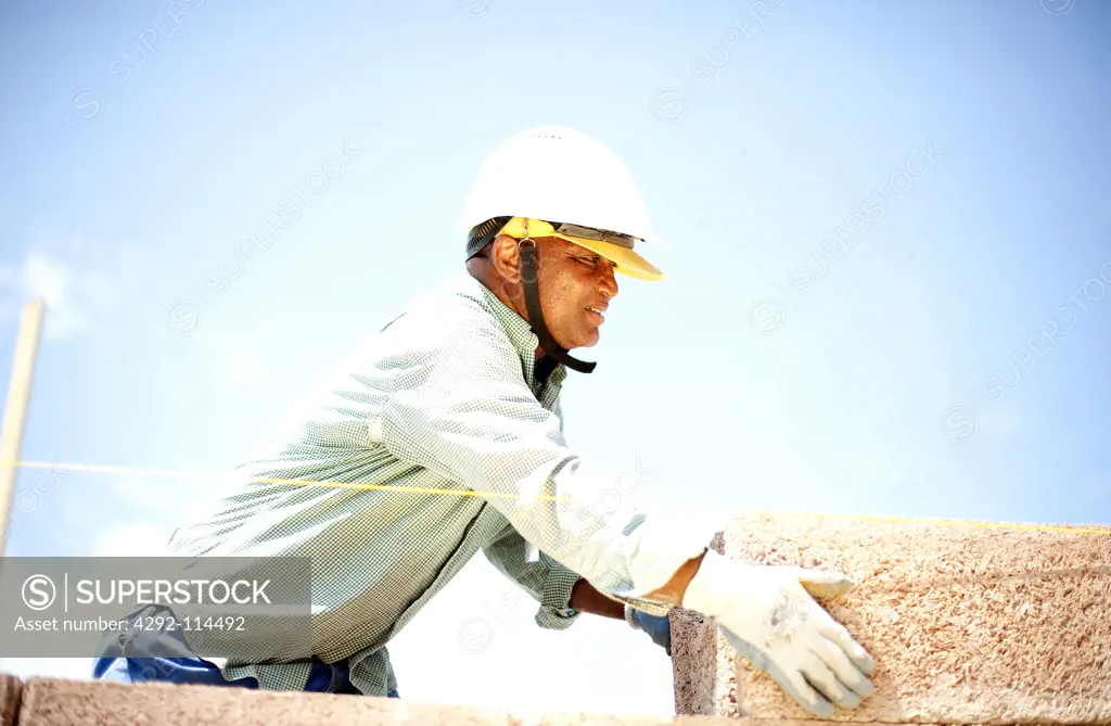 Manual worker in construction site