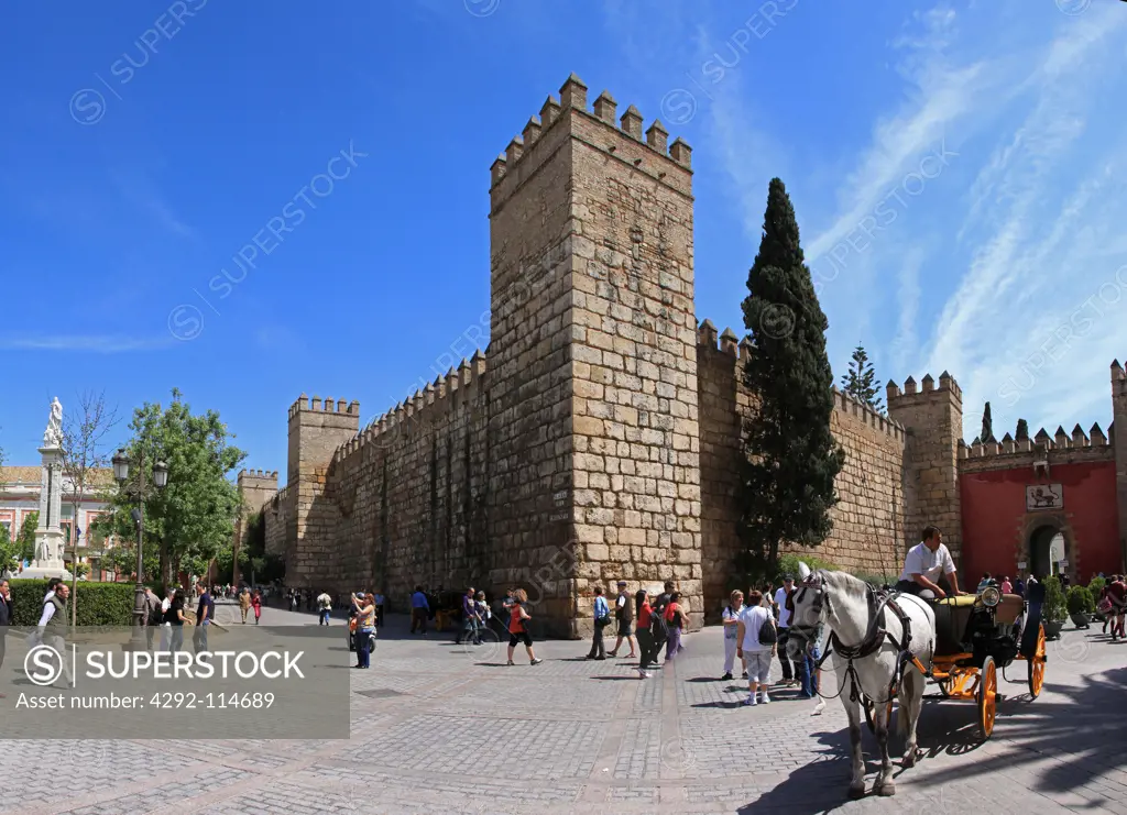 Spain, Andalusia, Seville, the Alcazar, Carriage