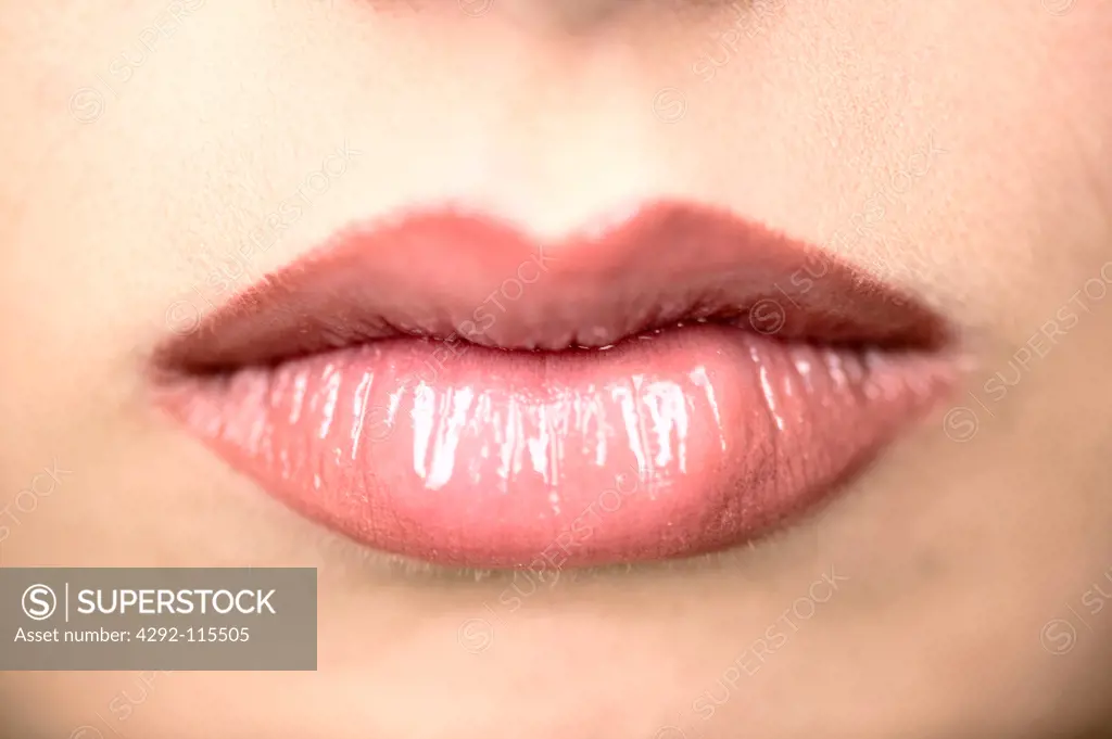 Close up of woman's mouth
