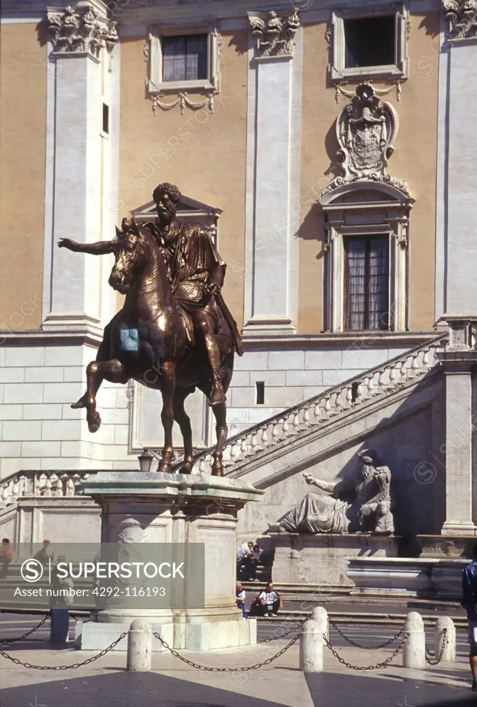 Italy, Lazio, Rome. Campidoglio, Marcus Aurelius statue