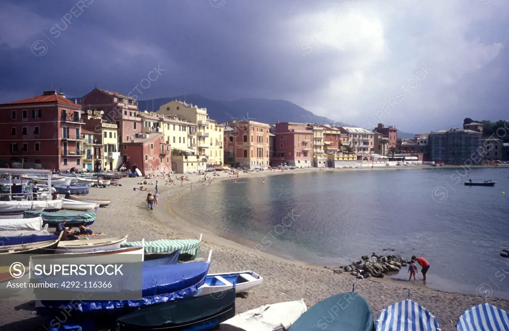Italy, Liguria, Sestri Levante, the Silenzio bay
