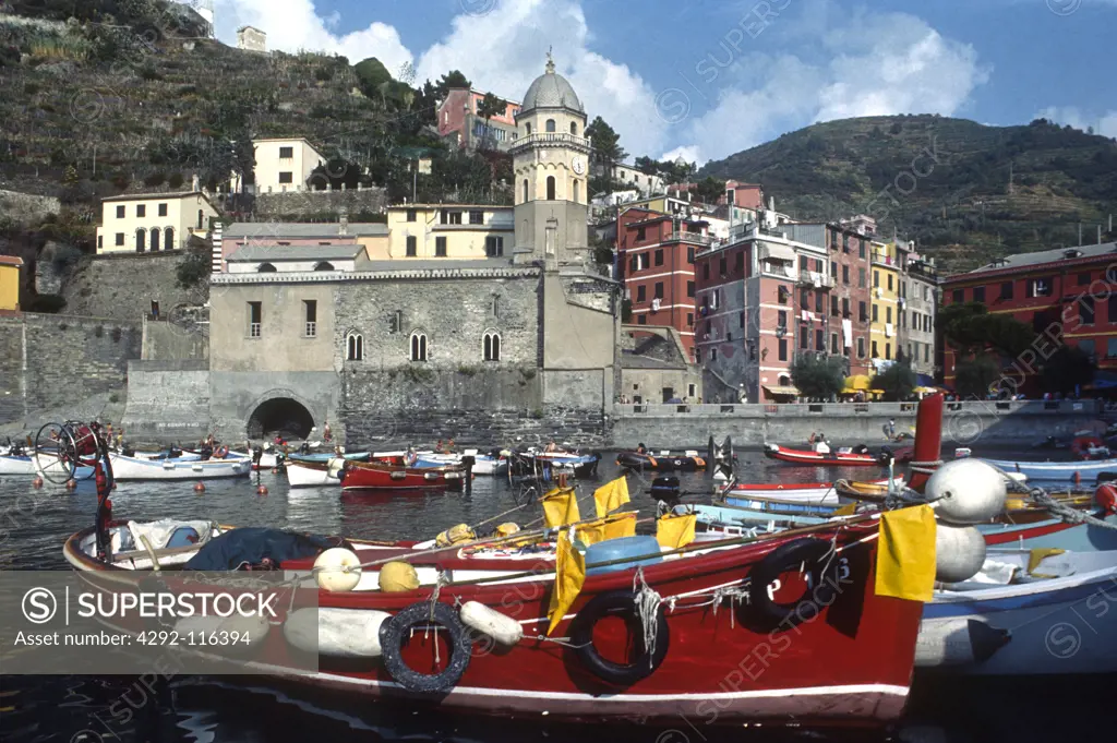 Italy, Region Liguria, Cinque Terre, The village of Vernazza