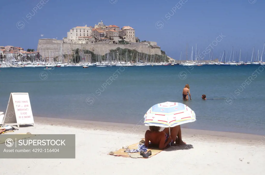 France, Corsica, Calvi,the beach