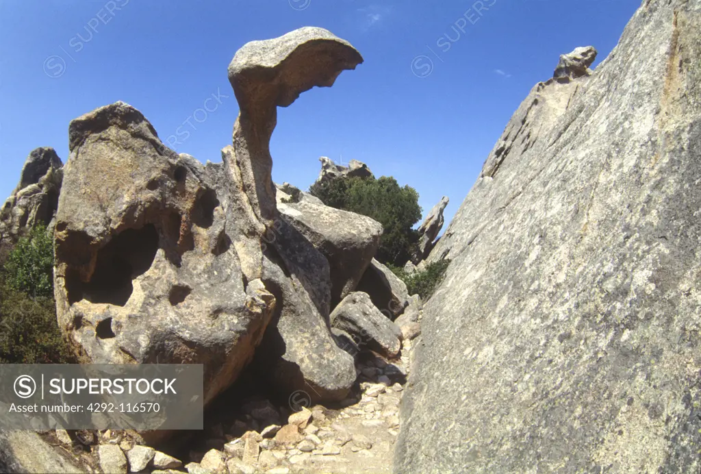 Italy, Sardinia, Palau, Capo D'Orso, granitic natural sculpture