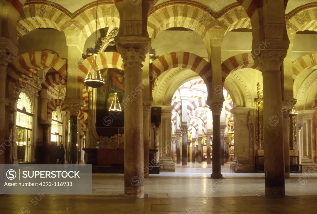 Spain, Andalusia, Cordoba, interior of the Mezquita