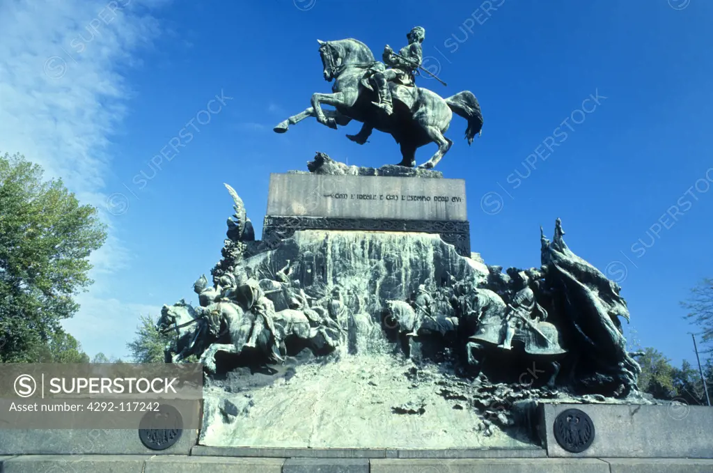 Italy, Piedmont, Turin, Amedeo di Savoia Monument.