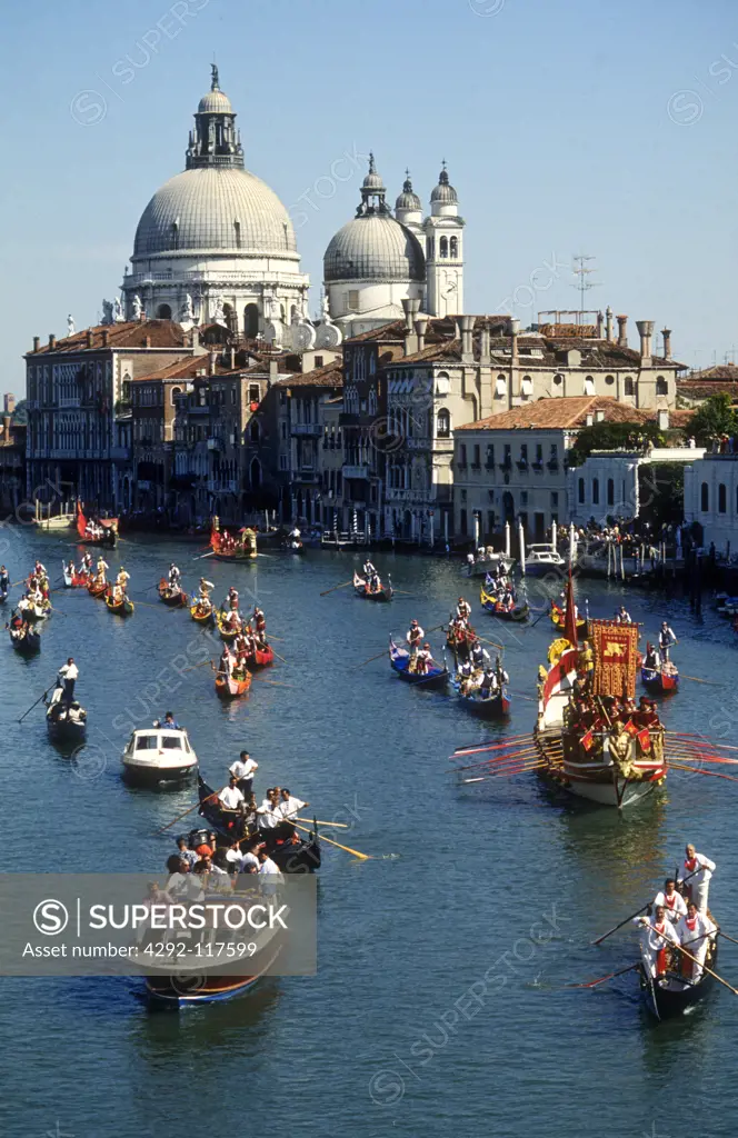 Italy, Veneto, Venice, traditional historical regatta, in the Canal Grande