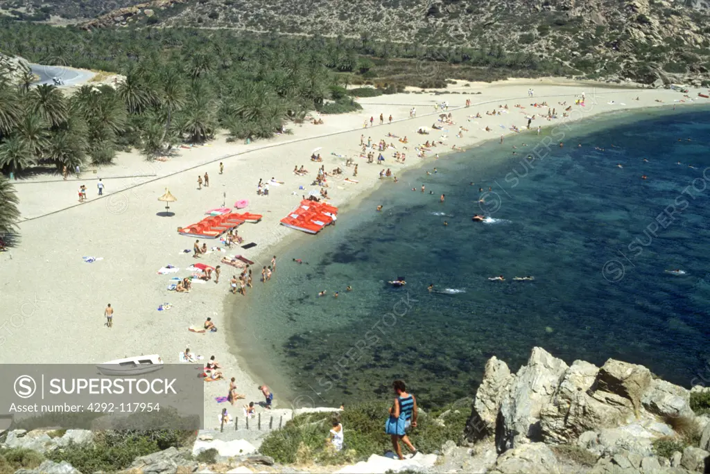 Greece, Crete, Vai Beach.