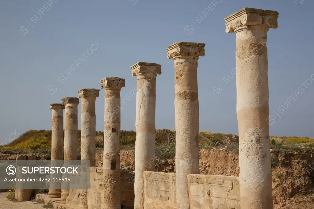Cyprus, Kato Paphos, Roman Ruins, Roman Pillar