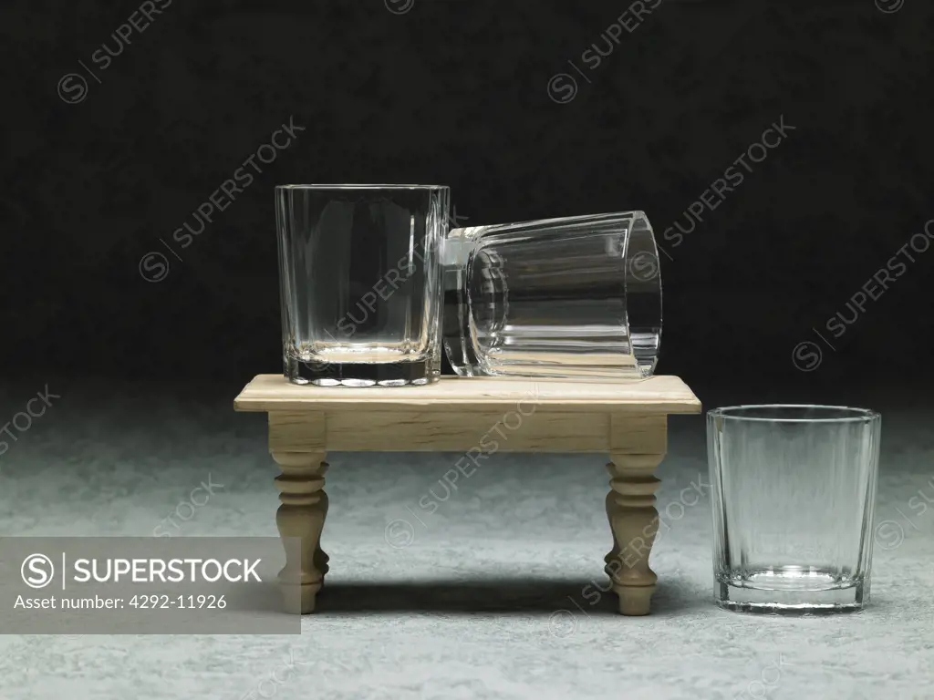 Glasses and table still life