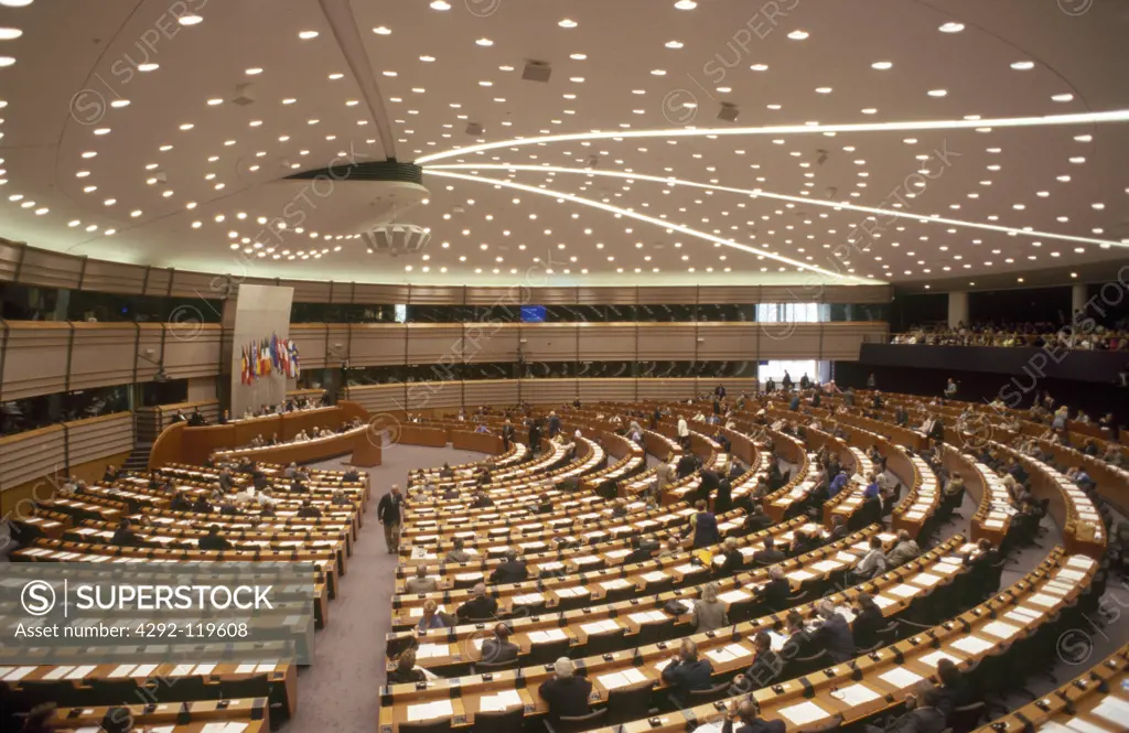 European Parliament's hemicycle, Brussels, Belgium