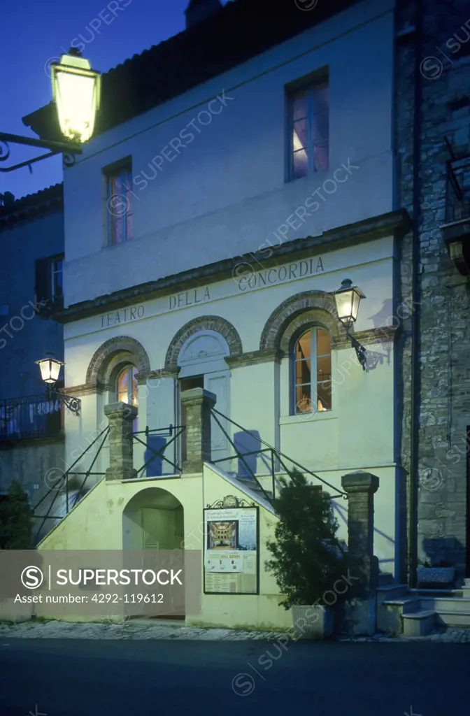 Italy, Umbria, Monte Castello di Vibio, Concordia theatre