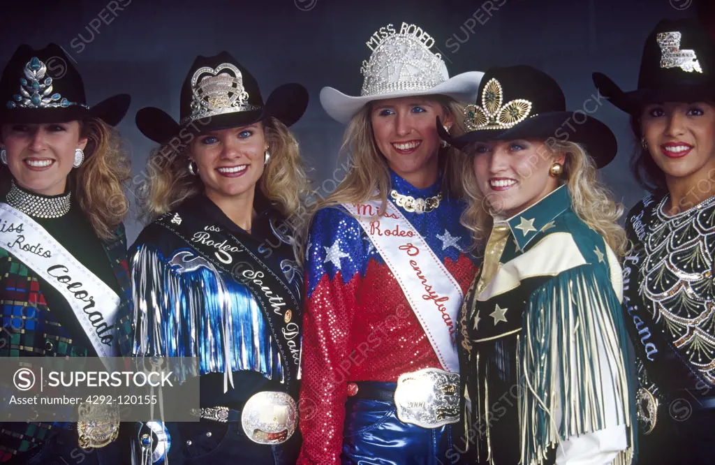 USA, Wyoming, Cheyenne, miss rodeo group
