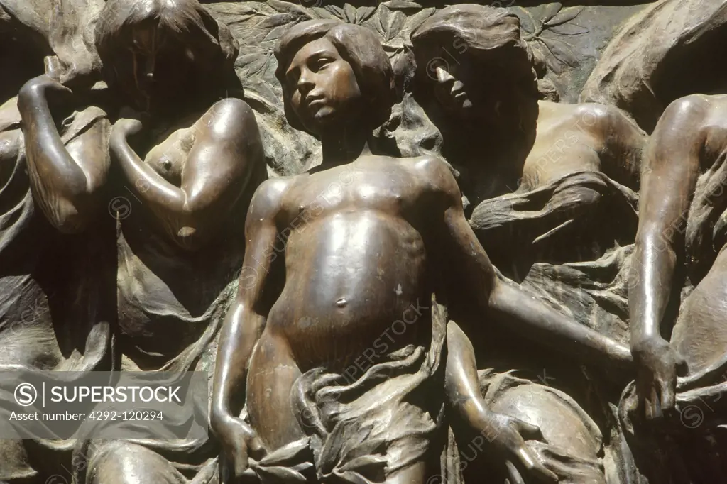 Brazil, Rio de Janeiro, detail of Rio Branco's statue