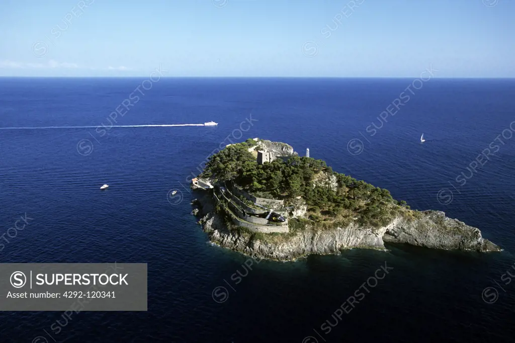 Italy, Campania, Amalfi coast, Li Galli islands, aerial view