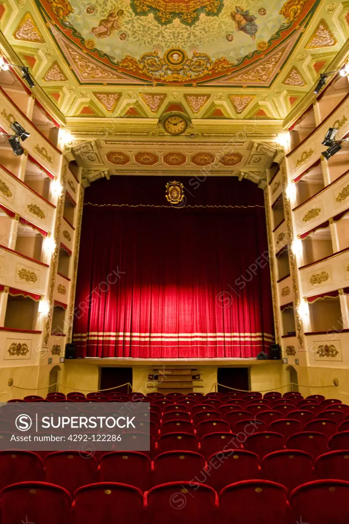 Italy, Marche, Recanati, G.Persiani theatre