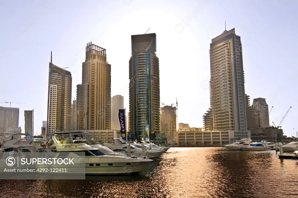 Dubai, United Arab Emirates, the yacht harbour