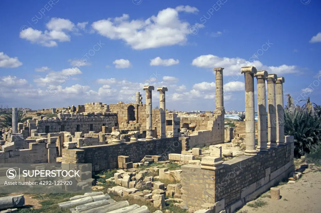 Africa, Libya, Leptis Magna, the roman ruins