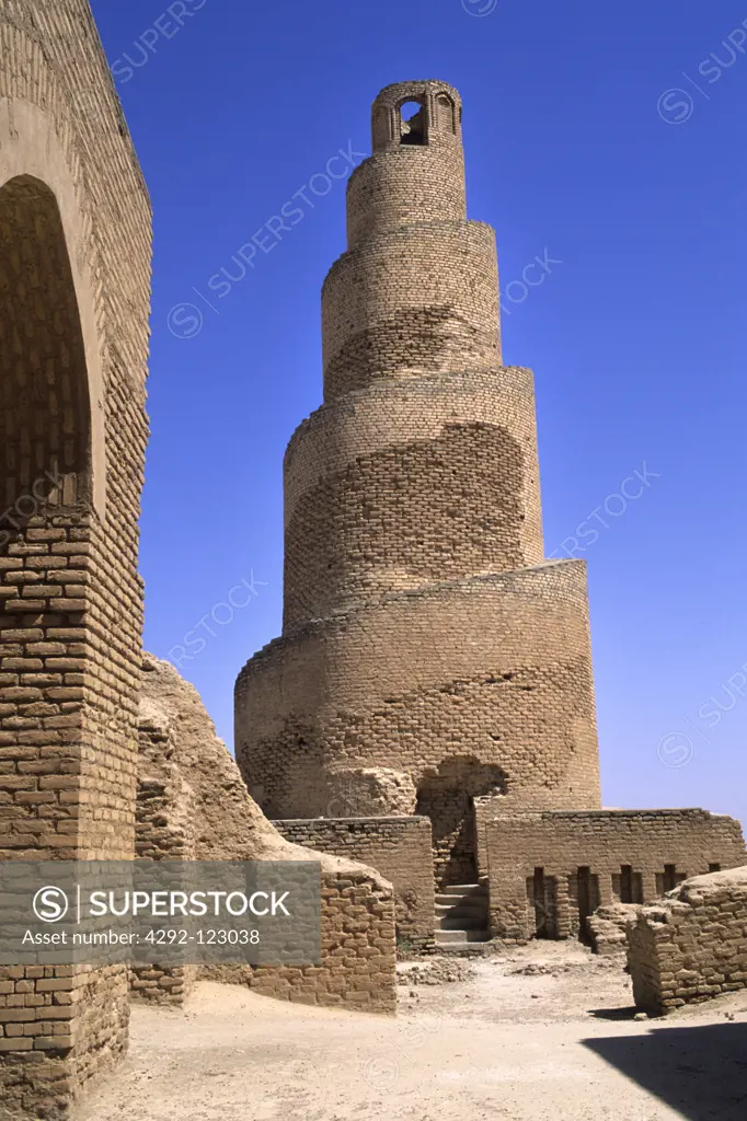 Irak, Samarra, Great Malwiya Mosque (852 AC)
