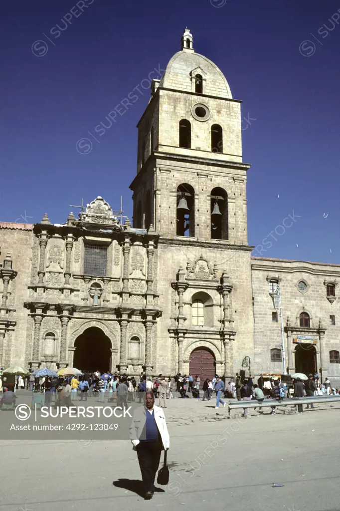 Bolivia, La Paz, Plaza de Armas, church of San Francisco