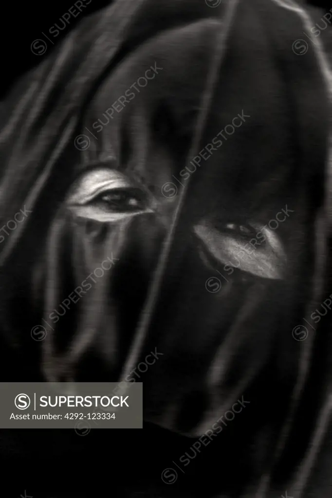 United Arab Emirates, Oman. Woman' close up