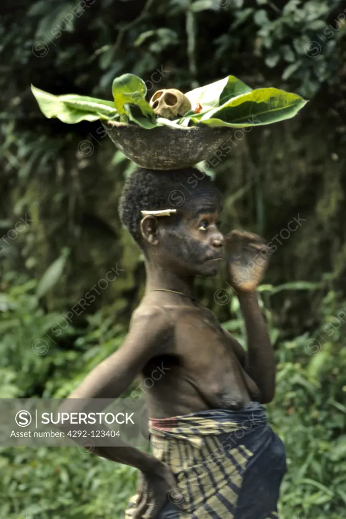 Africa, Zaire. Pygmy woman