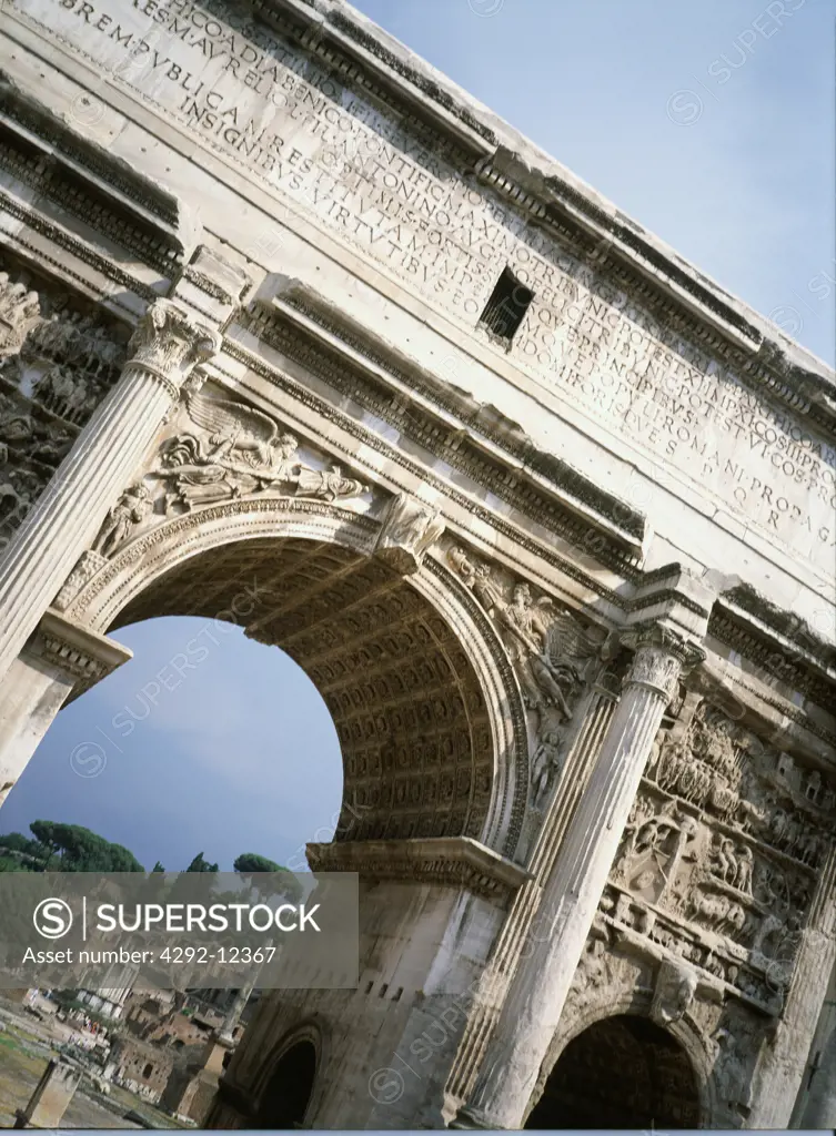 Italy, Rome, The Arch of Septimius Severus (Arco di Settimio Severo)
